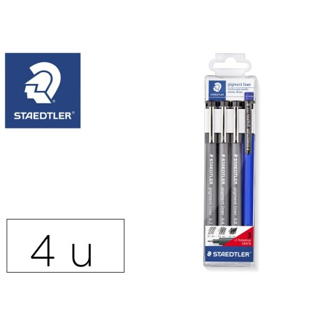 Rotulador staedtler calibrado micrometrico negro bolsa de 3 unidades 0,2 -0,4- 0,8 mm  portaminas 777 regalo