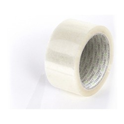 Cinta adhesiva q-connect polipropileno transparente 66 mt x 75 mm para embalaje