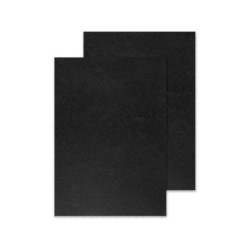 Tapa de encuadernacion q-connect pvc din a4 opaca negra 180 micras caja de 100 unidades