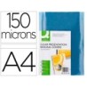 Tapa de encuadernacion q-connect pvc din a4 incolora 150 mc caja de 100 unidades