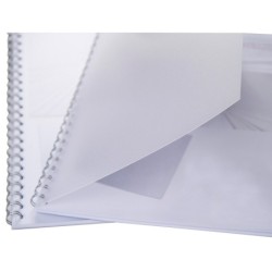 Tapa de encuadernacion q-connect pvc din a4 incolora 150 mc caja de 100 unidades