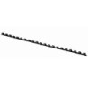 Canutillo q-connect redondo 6 mm plastico negro capacidad 20 hojas caja de 100 unidades