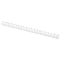 Canutillo q-connect redondo 18 mm plastico blanco capacidad 160 hojas caja de 50 unidades