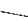 Canutillo q-connect redondo 14 mm plastico negro capacidad 130 hojas caja de 100 unidades