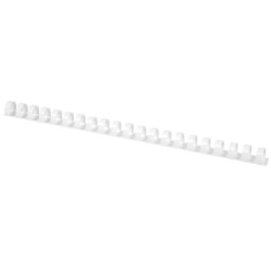 Canutillo q-connect redondo 16 mm plastico blanco capacidad 145 hojas caja de 50 unidades