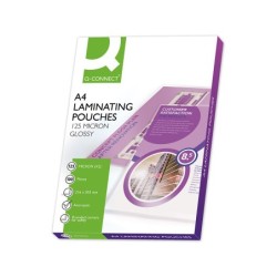 Bolsa de plastificar q-connect 303 x 216 mm 125 mc din a4 a caja de 100 unidades