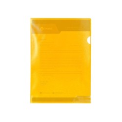 Carpeta dossier uñero plastico q-connect din a4 120 micras amarilla caja de 100 unidades