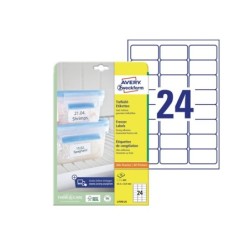 Etiqueta adhesiva avery para congelador blanca 63,5x33,9 mm ink-jet laser fotocopiadorapack de 600 unidades
