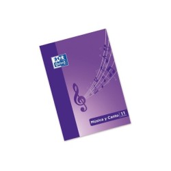 Bloc musica y canto oxford pentagrama interlineado 2 mm  cuadricula 5 mm din a4 24 hojas 90g/m2