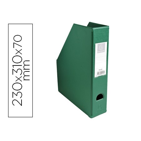 Revistero exacompta pvc lomo 70 mm color verde 230x310x70 mm