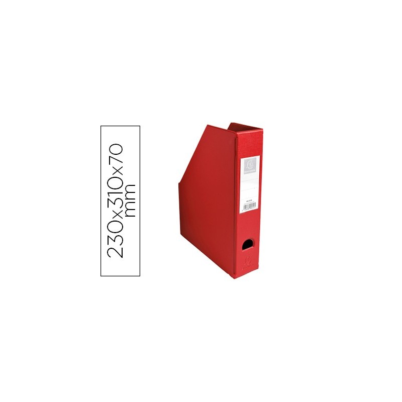 Revistero exacompta pvc lomo 70 mm color rojo 230x310x70 mm