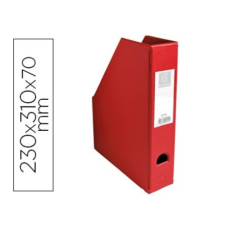 Revistero exacompta pvc lomo 70 mm color rojo 230x310x70 mm