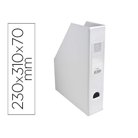 Revistero exacompta pvc lomo 70 mm color blanco 230x310x70 mm