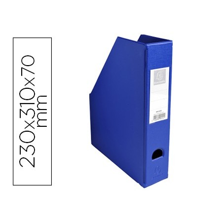 Revistero exacompta pvc lomo 70 mm color azul 230x310x70 mm