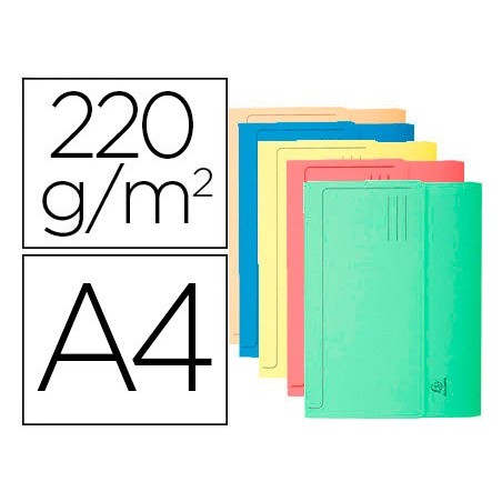 Subcarpeta cartulina con bolsa exacompta din a4 colores surtidos 210 gr
