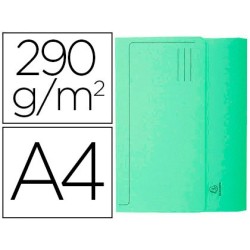 Subcarpeta cartulina con bolsa exacompta din a4 verde 290 gr
