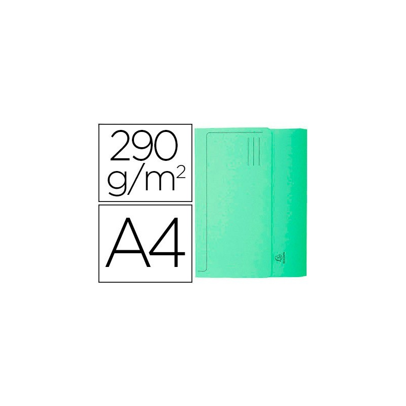 Subcarpeta cartulina con bolsa exacompta din a4 verde 290 gr