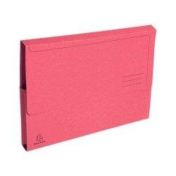Subcarpeta cartulina con bolsa exacompta din a4 rosa 290 gr