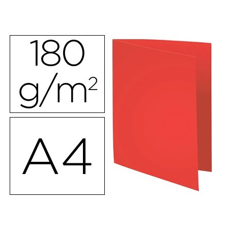 Subcarpeta cartulina reciclada exacompta din a4 rojo 180 g/m2