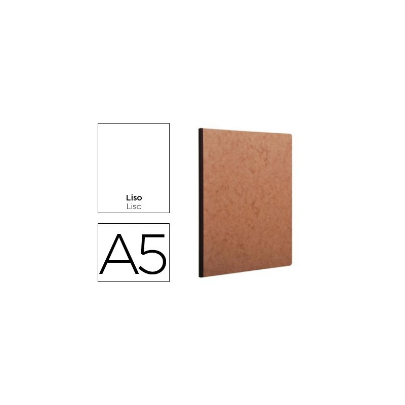Libreta age-bag tapa cartulina lomo cosido liso 96 hojas color havana 148x210 mm