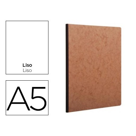 Libreta age-bag tapa cartulina lomo cosido liso 96 hojas color havana 148x210 mm