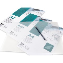 Papel dibujo liderpapel a4 320x240mm 90g/m2 vegetal sobre de 12 hojas