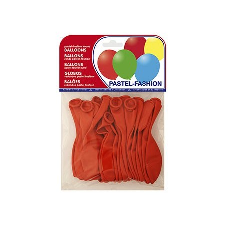 Globo 100% latex biodegradable pastel rojo bolsa de 20 unidades