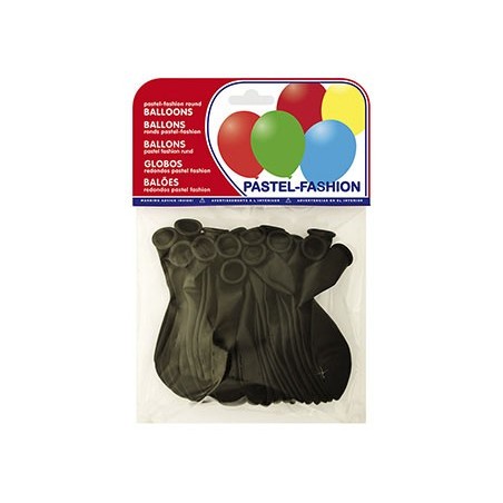Globo 100% latex biodegradable pastel negro bolsa de 20 unidades