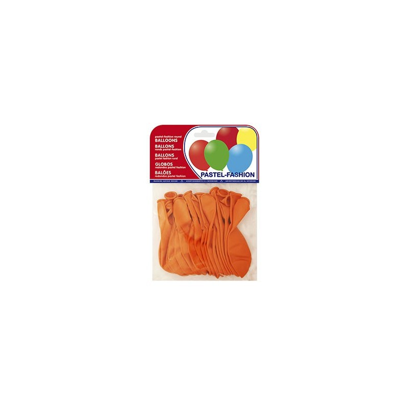 Globo 100% latex biodegradable pastel naranja bolsa de 20 unidades