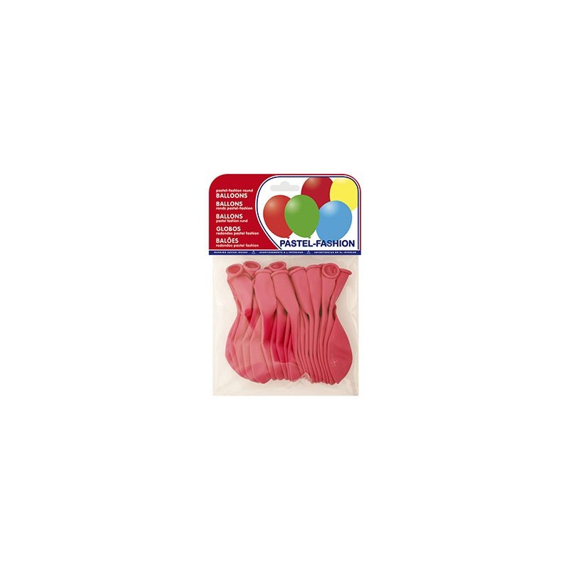 Globo 100% latex biodegradable pastel fucsia bolsa de 20 unidades