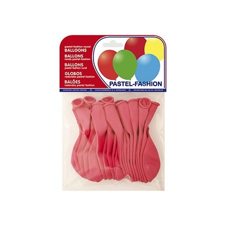 Globo 100% latex biodegradable pastel fucsia bolsa de 20 unidades