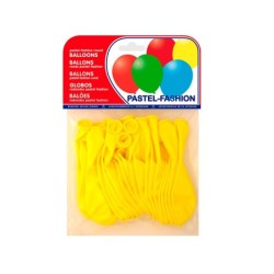 Globo 100% latex biodegradable pastel amarillo bolsa de 20 unidades