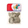 Globo 100% latex biodegradable metalizado plata bolsa de 15 unidades