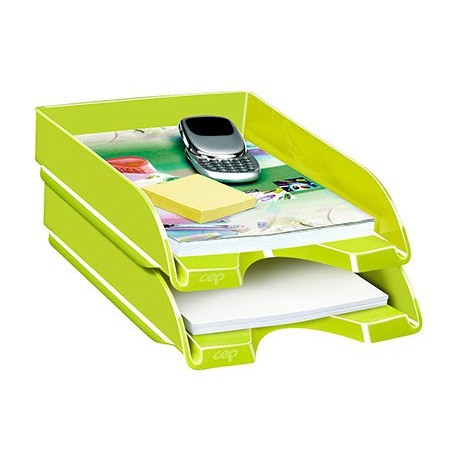 Bandeja sobremesa cep plastico verde 257x348x66 mm