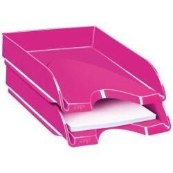 Bandeja sobremesa cep plastico rosa 257x348x66 mm