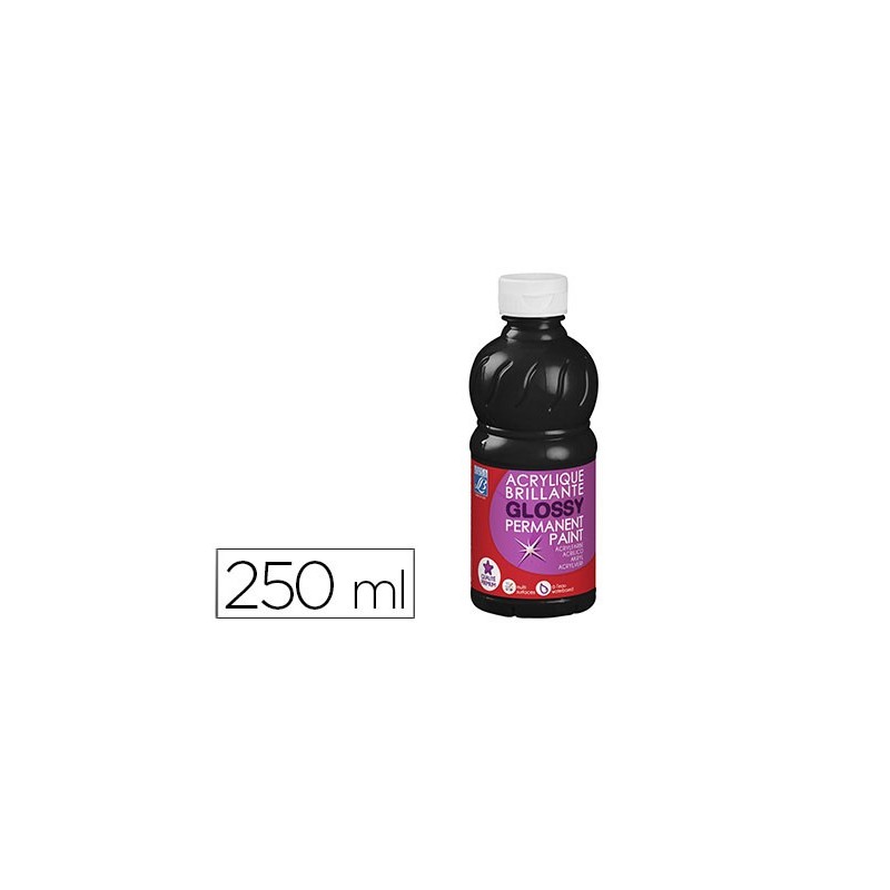 Pintura acrilica l&b brillo negro bote de 250 ml Pintura acrilica l&b brillo negro bote de 250 ml