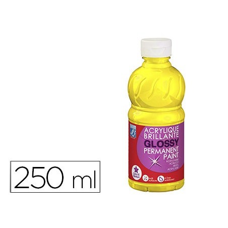 Pintura acrilica l&b brillo amarillo primario bote de 250 ml