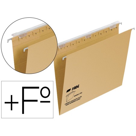Carpeta colgante fade tiki folio prolongado visor superior 290 mm efecto lupa kraft eco 230 g/m lomo v