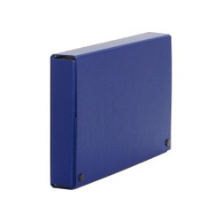 Carpeta proyectos pardo folio lomo 30 mm carton forrado azul con broche