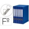 Modulo pardo 5 archivadores de palanca folio 2 anillas 25 mm azul 350x230x300 mm