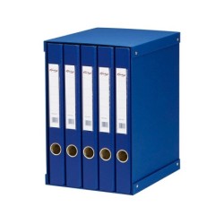 Modulo pardo 5 archivadores de palanca folio 2 anillas 25 mm azul 350x230x300 mm
