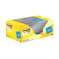 Bloc de notas adhesivas quita y pon post-it amarillo canario 76x127 mm pack promocional 164 gratis
