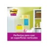 Bloc de notas adhesivas quita y pon post-it super sticky 152x101 mm con 45 hojas pack de 4 unidades colores neon