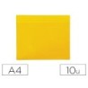 Funda tarifold magnetica din a4 horizontal identificacion palets y estanterias amarillo pack de 10 unidades