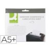 Hojas lubricantes y afiladoras q-connect para destructora paquete de 12 hojas tamaño 220x150 mm