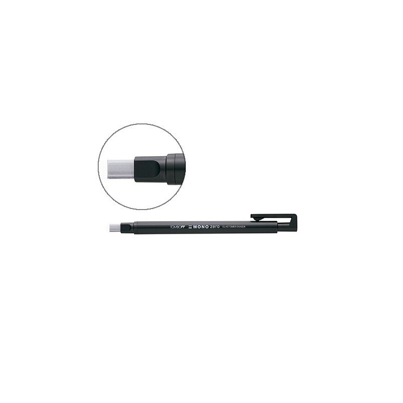 Portagomas tombow mono zero con clip goma rectangular 2,5 x 5 mm color negro Portagomas tombow mono zero con clip goma rectangular 2,5 x 5 mm color negro