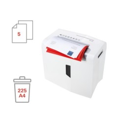 Destructora de documentos hsm shredstar x5 capacidad de corte 5 h en particulas destruye grapas clips cd y tarjetas