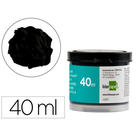 Tempera liderpapel escolar 40 ml negro