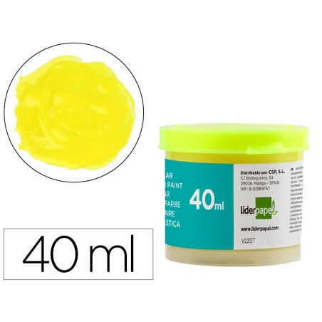 Tempera liderpapel escolar 40 ml amarillo limon