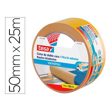 Cinta adhesiva tesa doble cara universal 25 mt x 50 mm